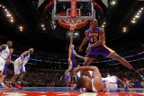 Los Angeles Lakers v Los Angeles Clippers: Pau Gasol, Ron Artest and Eric Gordon Photographic Print by Noah Graham