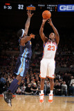 Denver Nuggets v New York Knicks: Toney Douglas and Ty Lawson Photographic Print by Nathaniel S. Butler