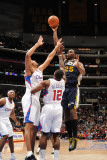 Utah Jazz v Los Angeles Clippers: Al Jefferson, Brian Cook and Eric Bledsoe Photographie par Noah Graham