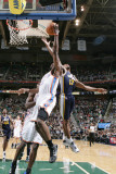 Oklahoma City Thunder v Utah Jazz: Ronnie Price and James Harden Photographic Print by Melissa Majchrzak