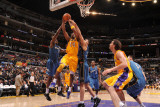 Washington Wizards v Los Angeles Lakers: Kobe Bryant, Al Thornton and JaVale McGee Photographic Print by Noah Graham