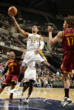 Cleveland Cavaliers v Indiana Pacers: Danny Granger anderson Varejao and Mo Williams Photographic Print by Ron Hoskins