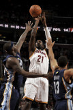 Memphis Grizzlies v Cleveland Cavaliers: J.J. Hickson, Zach Randolph and Xavier Henry Photographic Print by David Liam Kyle