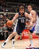 Memphis Grizzlies v Los Angeles Clippers: Marc Gasol and Blake Griffin Photographic Print by Noah Graham