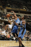 Orlando Magic v Indiana Pacers: A. J. Price, Jameer Nelson and Dwight Howard Photographic Print by Ron Hoskins