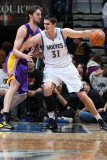 Los Angeles Lakers v Minnesota Timberwolves: Darko Milicic and Pau Gasol Photographic Print by David Sherman
