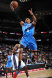 Oklahoma City Thunder v New Jersey Nets: Russell Westbrook Photographic Print by Jesse D. Garrabrant