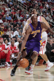 Los Angeles Lakers v Houston Rockets: Lamar Odom and Luis Scola Photographic Print by Bill Baptist