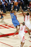 Oklahoma City Thunder v Houston Rockets: Russell Westbrook and Kyle Lowry Photographic Print by Bill Baptist