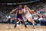 Los Angeles Lakers v Utah Jazz: Andrei Kirilenko and Ron Artest Photographic Print by Melissa Majchrzak