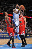 Chicago Bulls v Denver Nuggets: James Johnson, Gary Forbes and Kyle Korver Photographic Print by Garrett Ellwood
