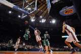 Boston Celtics v New York Knicks: Rajon Rondo and Amar'e Stoudemire Photographic Print by Lou Capozzola