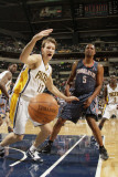 Charlotte Bobcats v Indiana Pacers: Mike Dunleavy and Dominic McGuire Photographic Print by Ron Hoskins