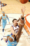 Denver Nuggets v Phoenix Suns: Hedo Turkoglu and Al Harrington Photographic Print by Barry Gossage