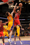 Chicago Bulls v Los Angeles Lakers: Derrick Rose and Pau Gasol Photographic Print by Andrew Bernstein