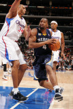 Memphis Grizzlies v Los Angeles Clippers: Sam Young and Brian Cook Photographic Print by Noah Graham