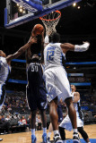 Memphis Grizzlies v Orlando Magic: Zach Randolph and Dwight Howard Photographic Print by Fernando Medina