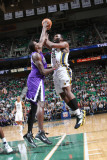Sacramento Kings v Utah Jazz: Samuel Dalembert and Al Jefferson Photographic Print by Melissa Majchrzak