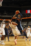 Denver Nuggets v Charlotte Bobcats: Boris Diaw and Carmelo Anthony Photographic Print by Kent Smith