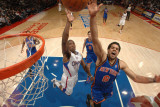New York Knicks v Los Angeles Clippers: Landry Fields and Eric Bledsoe Photographic Print by Noah Graham