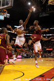 Cleveland Cavaliers v Miami Heat: Mo Wlliams and Chris Bosh Photographic Print by Mike Ehrmann