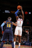 Denver Nuggets v New York Knicks: Amar'e Stoudemire and Carmelo Anthony Photographic Print by Nathaniel S. Butler