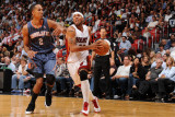 Charlotte Bobcats v Miami Heat: Eddie House Fotografie-Druck von Andrew Bernstein