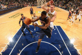 Atlanta Hawks v Indiana Pacers: Joe Johnson and Josh Mcroberts Photographie par Ron Hoskins