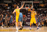Washington Wizards v Los Angeles Lakers: Pau Gasol and Kobe Bryant Photographic Print by Andrew Bernstein