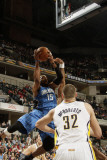 Orlando Magic v Indiana Pacers: Vince Carter and Josh McRoberts Photographic Print by Ron Hoskins