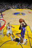 New York Knicks v Golden State Warriors: Amare Stoudamire and Jeff Adrian Photographic Print by Rocky Widner