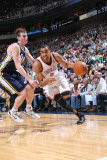 Oklahoma City Thunder v Utah Jazz: Thabo Sefolosha and Gordon Hayward Photographic Print by Melissa Majchrzak