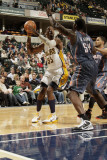 Charlotte Bobcats v Indiana Pacers: Roy Hibbert and Kwame Brown Photographic Print by Ron Hoskins