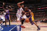 Los Angeles Lakers v Los Angeles Clippers: Kobe Bryant and Eric Gordon Photographic Print by Noah Graham