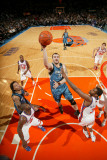 Minnesota Timberwolves v New York Knicks: Nikola Pekovic and Shawne Williams Photographic Print by Nathaniel S. Butler