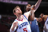 Charlotte Bobcats v Philadelphia 76ers: Andres Nocioni and Gerald Wallace Photographic Print by Jesse D. Garrabrant