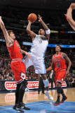 Chicago Bulls v Denver Nuggets: J.R. Smith and Kyle Korver Photographic Print by Garrett Ellwood