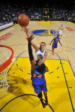 New York Knicks v Golden State Warriors: Andris Biedrins and Ronny Turiaf Photographic Print by Rocky Widner