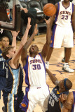 Memphis Grizzlies v Phoenix Suns: Earl Barron and Marc Gasol Photographic Print by Barry Gossage
