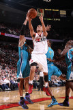New Orleans Hornets v Portland Trail Blazers: David West and Brandon Roy Photographic Print by Sam Forencich