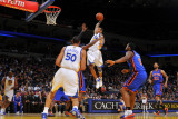 New York Knicks v Golden State Warriors: Monta Ellis and Amare Stoudamire Photographic Print by Rocky Widner