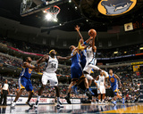 Golden State Warriors v Memphis Grizzlies: Mike Conely and Andris Biedrins Photographic Print by Joe Murphy