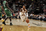 Boston Celtics v Cleveland Cavaliers: Mo Williams and Kevin Garnett Photographic Print by David Liam Kyle