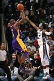 Los Angeles Lakers v Memphis Grizzlies: Kobe Bryant and O.J. Mayo Photographic Print by Joe Murphy