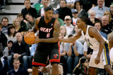 Miami Heat v Utah Jazz: LeBron James and C.J. Miles Photographic Print by Melissa Majchrzak