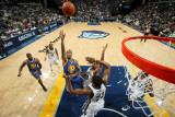 Golden State Warriors v Memphis Grizzlies: Monta Ellis, Xavier Henry and Rudy Gay Photographic Print by Joe Murphy
