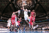 Houston Rockets v Dallas Mavericks: Jason Kidd, Kyle Lowry and Brad Miller Photographic Print by Glenn James