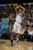 New Orleans Hornets v Dallas Mavericks: Dirk Nowitzki and \Emeka Okafor Photographic Print by Danny Bollinger