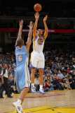 Denver Nuggets v Golden State Warriors: Dan Gazuric and Arron Afflalo Photographic Print by Rocky Widner