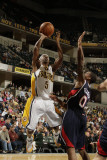 Atlanta Hawks v Indiana Pacers: T. J. Ford and Jeff Teague Photographic Print by Ron Hoskins